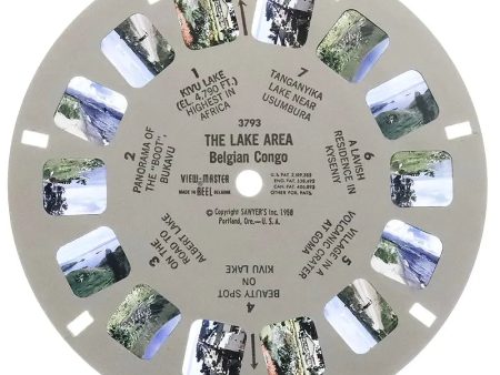 3793 - Lake Area, Belgian Congo - View-Master - Vintage Single Reel For Sale