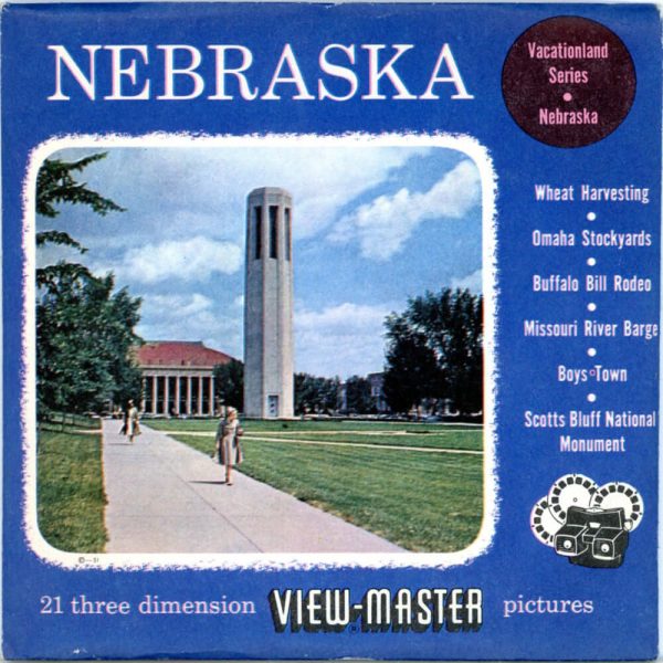 ViewMaster - Nebraska - State - Vintage Classic - 3 Reel Packet - 1950s views (PKT-NE123-S3) on Sale