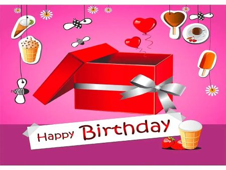 Happy Birthday - Red Box - 3D Action Lenticular Postcard Greeting Card- NEW For Discount