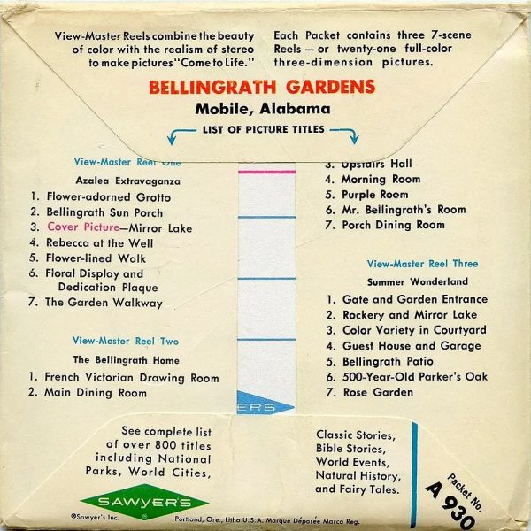 Bellingrath Gardens- Mobile, Alabama - View-Master 3 Reel Packet - 1960s views - vintage -  (ECO-A930-S6) For Cheap