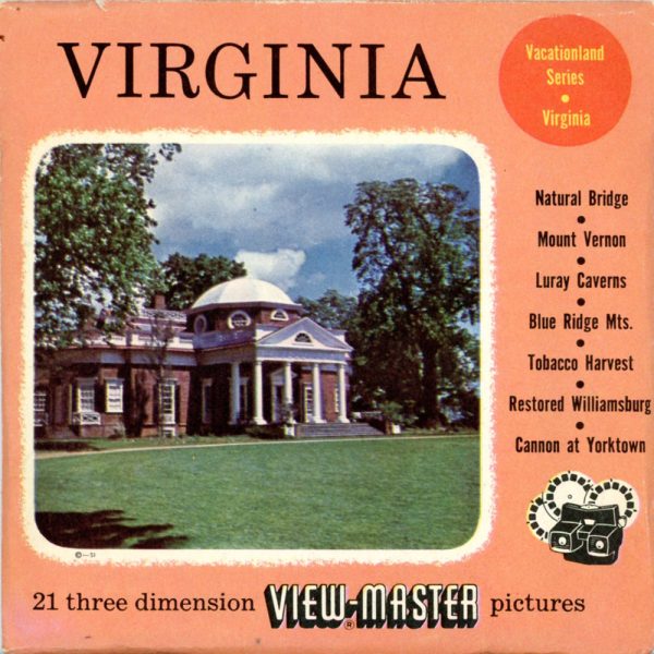 Virginia - State - Vacationland Series - View-Master 3 Reel Packet - 1950s views- vintage - (PKT-VA123-S3) Cheap