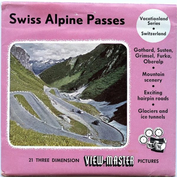 Swiss Alpine Passes - View-Master 3 Reel Packet - 1950s views - vintage - (PKT-SWIS-BS3) Supply