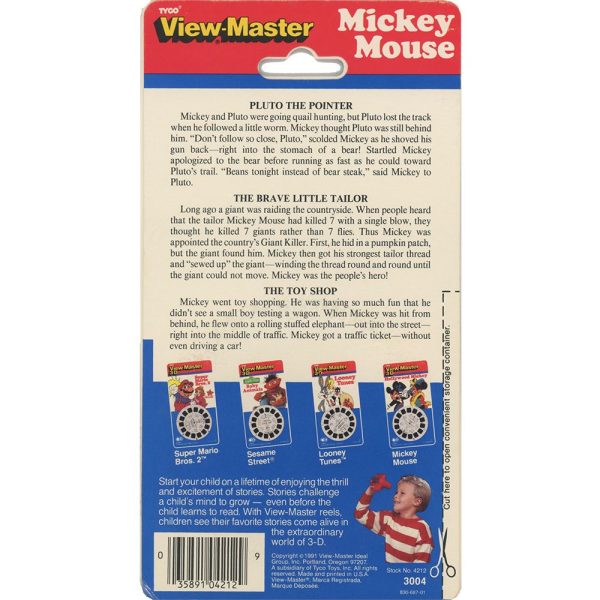 Mickey Mouse - View-Master 3 Reel Set on Card - NEW - (VBP-3004a) Online Hot Sale