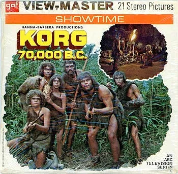 KORG 70,000 B.C.  - View-Master 3 Reel Packet -  1970s - vintage - (ECO-B557-G3A) For Cheap