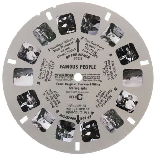 Famous People - View-Master - 3 Reel Packet - 1970s - Vintage - (PKT-B793-G5mint) For Cheap