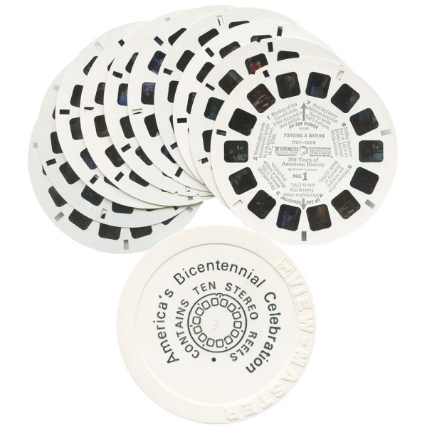 America s Bicentennial Celebration - 10 View-Master Reels - vintage - 3D Reels Plus Storage Case Fashion