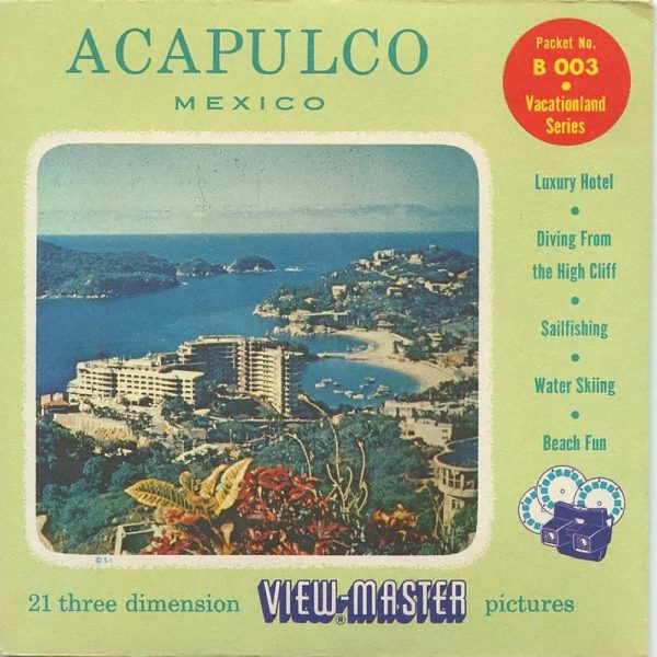 Acapulco Mexico - View-Master 3 Reel Packet - 1950s views - vintage - (B003-S4) Online Sale