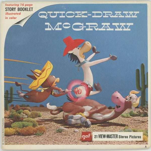 Quick Draw McGraw - View-Master 3 Reel Packet - 1960s - vintage -(PKT-B534-G1A) Online now