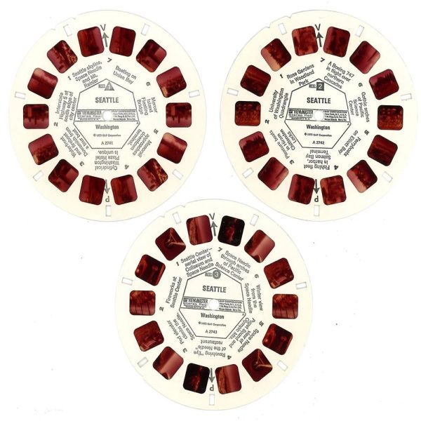 Seattle Washington - View-Master 3 Reel Packet - 1970s Views - Vintage - (PKT-A274-G3Ank) Sale