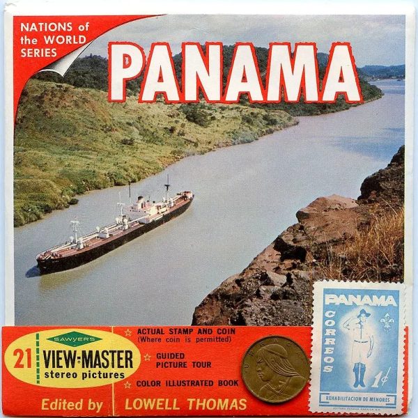 Panama (Coin & Stamp) - View-Master - Vintage - 3 Reel Packet - 1960s views- (PKT-B025-S6sc) Supply