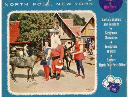 Santa s Workshop North Pole, New York - View-Master 3 Reel Packet - 1950s views - vintage - (BARG-SANWOR-S3) on Sale