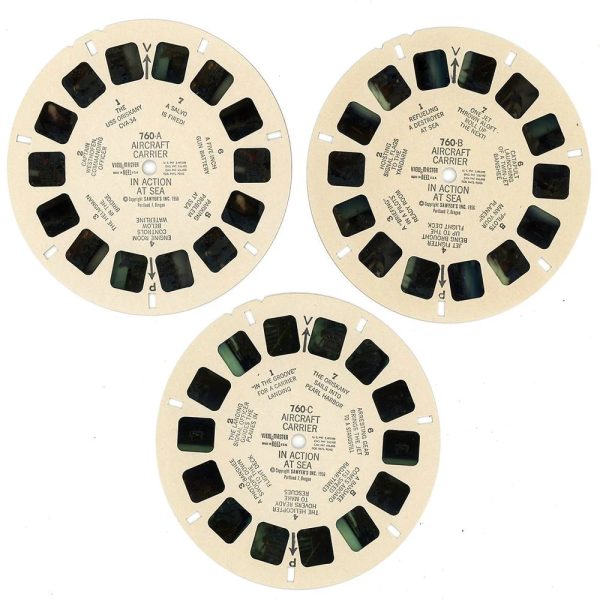 Aircraft Carrier - View-Master 3 Reel Packet - 1950s Views - Vintage - (PKT-AIRCR-S3) Fashion