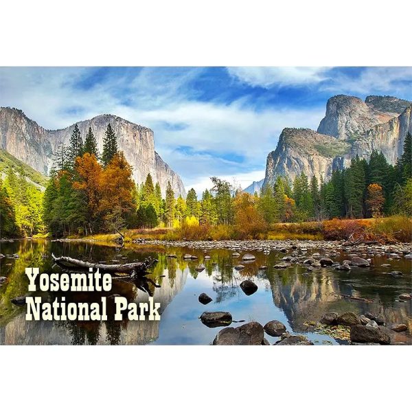 YOSEMITE VALLEY - 2 Image 3D Magnet for Refrigerator, Whiteboard, Locker Online Sale