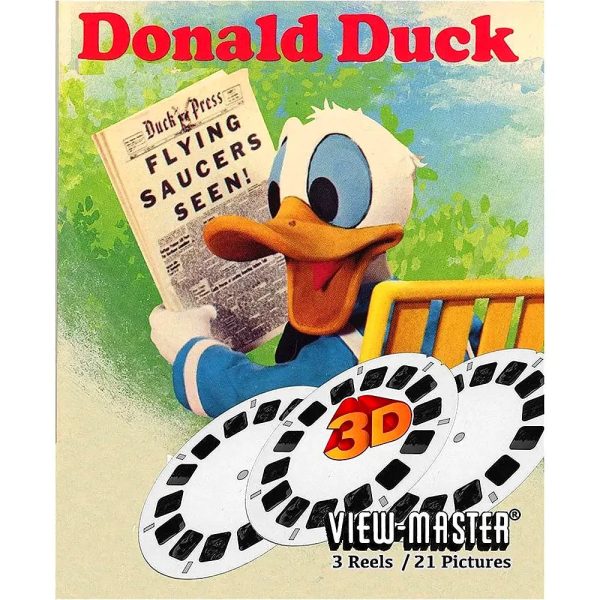 Donal Duck - Sculpted Clay Figure Art - View-Master 3 Reel Set - NEW Online