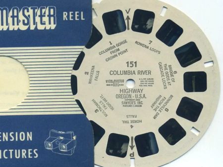 Columbian River  Highway Oregon - View-Master Printed Reel - 1950 - vintage - (REL-151) on Sale