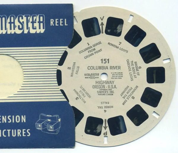 Columbian River  Highway Oregon - View-Master Printed Reel - 1950 - vintage - (REL-151) on Sale