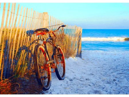 Bicycle on Beach - 3D Lenticular Postcard Greeting Card - NEW Hot on Sale