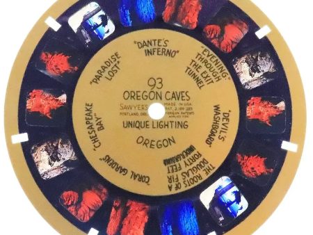 Oregon Caves - Unique Lighting - View-Master Blue Ring Reel - vintage - (BR-93n) Online now