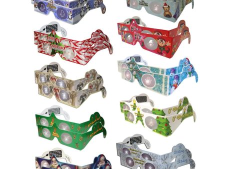 20 PAIRS - Jumbo Assortment, 15 Styles - Christmas Glasses by Holiday Eyes® -  3D Holographic Glasses - NEW Discount