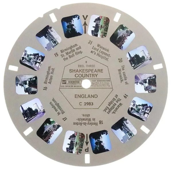 Shakespeare Country - View-Master 3 Reel Packet - 1969 - vintage - (zur Kleinsmiede) - (C298-BG4) Sale