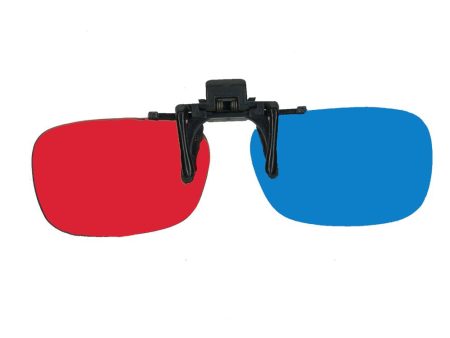 Red Cyan Blue - 3D Anaglyph Clip On Glasses - NEW Online now