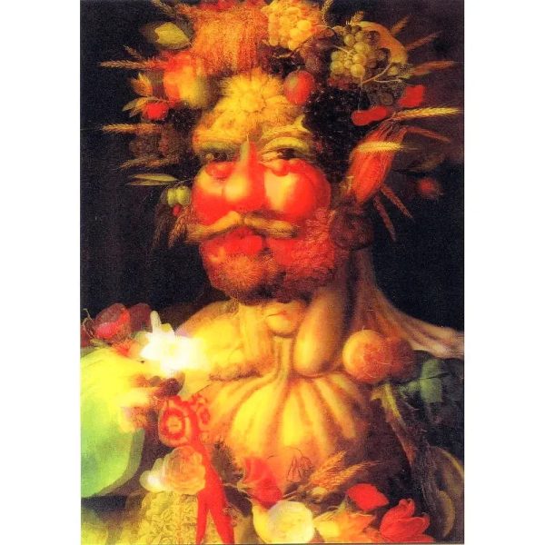 Giuseppe Arcimboldo- Vortumnus (Vertumno)- 3D Lenticular Postcard Greeting Card - NEW Cheap