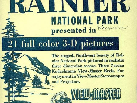 Rainier National Park - View-Master 3 Reel Packet - 1950s Views - Vintage - (ECO-RAINI-S2) Discount