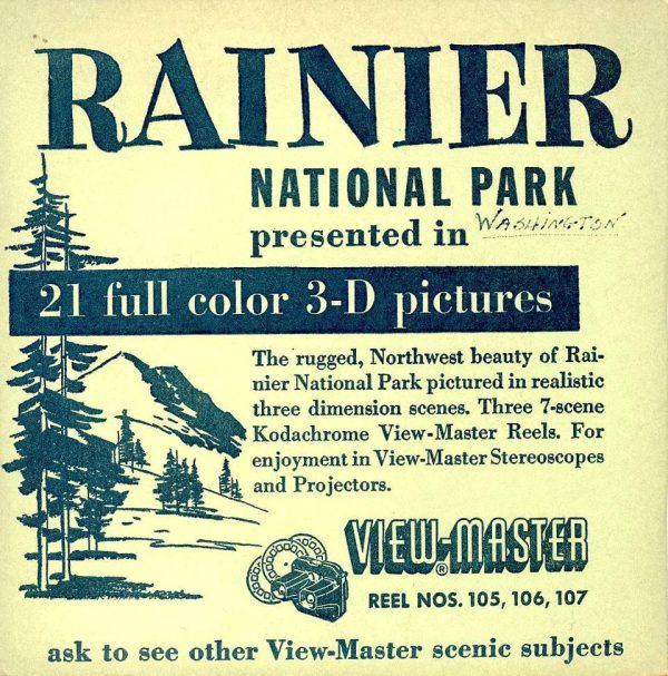 Rainier National Park - View-Master 3 Reel Packet - 1950s Views - Vintage - (ECO-RAINI-S2) Discount