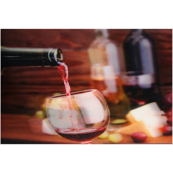 Wine glass filling with Red Wine - 3D Action Lenticular Postcard Greeting Card - NEW Discount