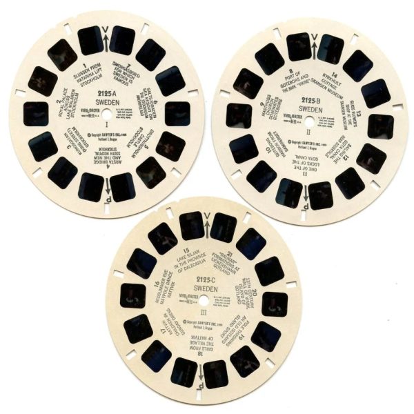 Sweden - View-Master 3 Reel Packet - 1950s Views - Vintage - (ECO-SWED-S3-b) For Sale