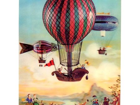 Balloon Ascent by J. Arthur Dixon - 3D Lenticular Postcard Greeting Card - NEW Discount