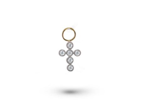 Small Bezel Cross Charm For Discount