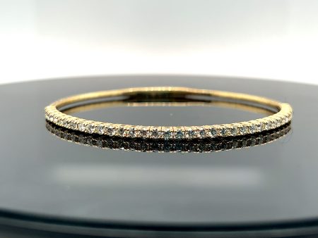 14k Yellow Gold 1.89CTW Diamond Flex Bangle Supply