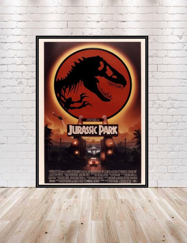 Jurassic Park Poster Universal Studios Poster Vintage Classic Movie Poster T-Rex poster Dinosaur Sale