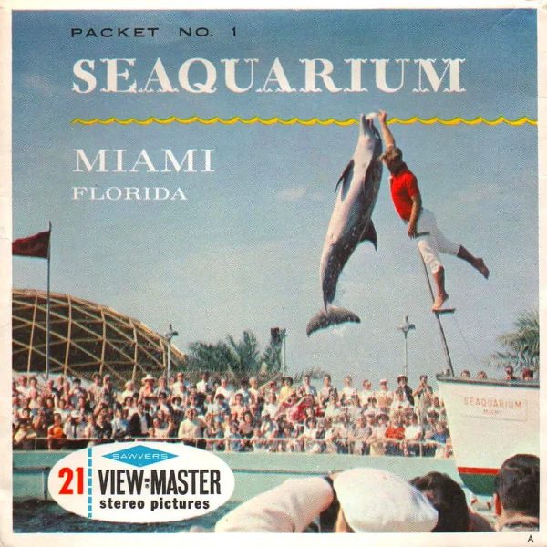 Seaquarium - Miami, Florida - View-Master 3 Reel Packet - 1960s views - vintage - (PKT-A966-S6A) on Sale