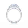 KWIAT ASHOKA Diamond Engagement Solitaire with Double Side Accents Ring F-17847AK-0-DIA-PLAT Sale