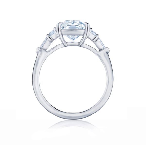 KWIAT ASHOKA Diamond Engagement Solitaire with Double Side Accents Ring F-17847AK-0-DIA-PLAT Sale