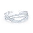 KWIAT Entwine 4-Row Cuff Bangle with Diamonds B-15615-0-DIA-18KW Fashion