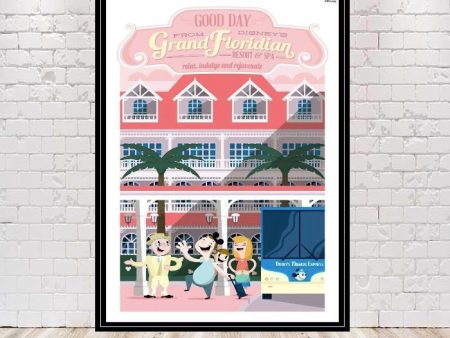 Grand Floridian Resort POSTER Grand Floridian Hotel poster Vintage Disney Poster Sz 8x10 11x14 13x19 Disney World Poster Disney Hotel Poster Hot on Sale