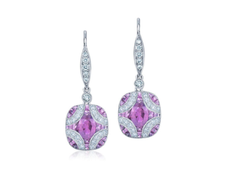 KWIAT Argyle Collection Amethyst and Diamond Earrings E-28441-0-AMEDIA-18KW Discount