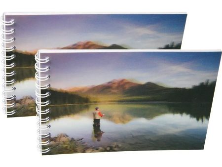 FLY FISHERMAN - Two (2) Notebooks with 3D Lenticular Covers - Unlined Pages - NEW on Sale