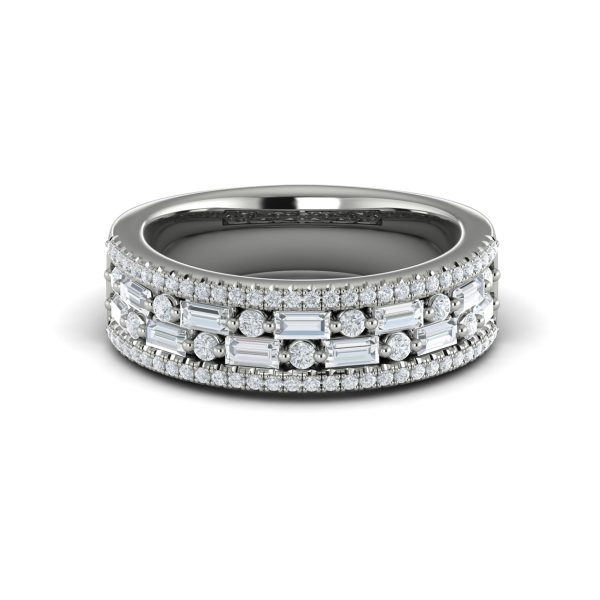 Vlora Karina 14k White Gold and Diamond Band VR40001 Cheap