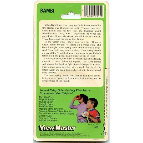 Bambi - View-Master 3 Reel Set on Card - NEW - (VBP-3001) Discount