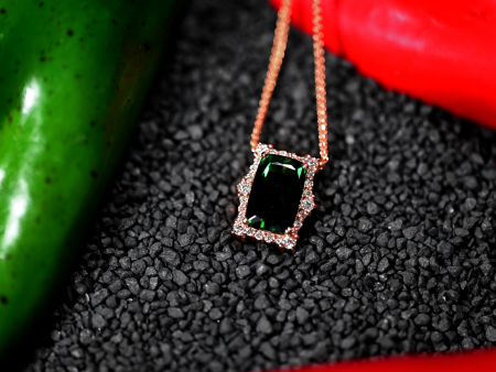 4.45ct Tourmaline and Diamond Custom Pendant Online Sale