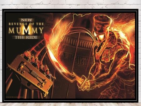 The Revenge of the Mummy Poster Vintage Universal Studios Poster 8x10, 11x14, 13x19 16x20 18x24  The Mummy Ride Poster Roller Coaster Poster Online Sale