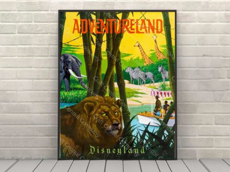 Adventureland Poster Vintage Disney Poster Classic Disney Attraction Poster Disneyland Poster Magic Kingdom Poster Disney World Poster For Sale