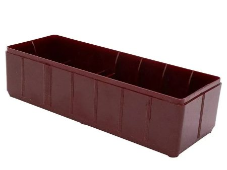 Library Box Bottom for Single Reels - Maroon - vintage on Sale