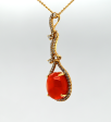 18k Couture 7.53ct Fire Opal and Diamond Pendant on Sale