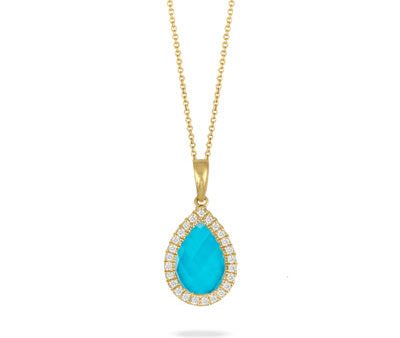 Doves Turquoise and Diamond Necklace P7106TQ-Y Sale