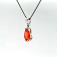 3.01CT Orange Sapphire Custom Pendant Online Hot Sale